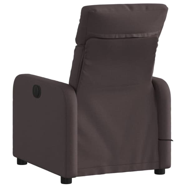 Massagefåtölj mörkbrun tyg