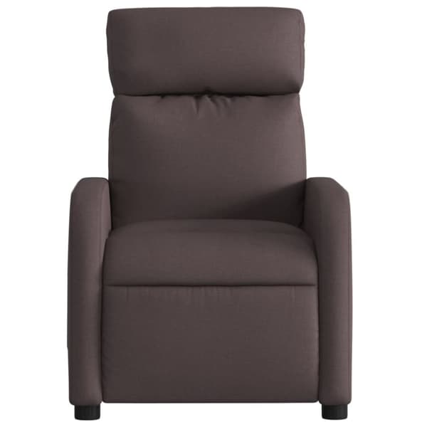 Massagefåtölj mörkbrun tyg
