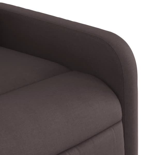 Massagefåtölj mörkbrun tyg