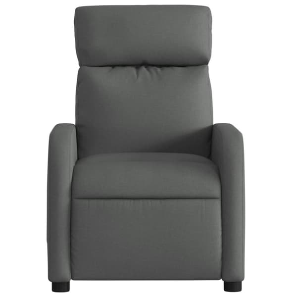 Reclinerfåtölj mörkgrå tyg