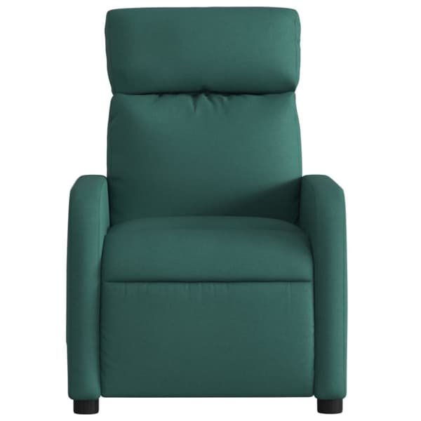 Massagefåtölj mörkgrön tyg