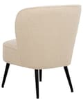 Miniatyrbilde 6 av 9: Lenestol Lysbeige Boucle-stoff Armless Accent Stol Armløs Metallben Moderne Design Stue Soverom