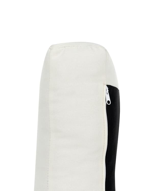 Lenestol Off-White Polyester Stoff Treben Retro Minimalistisk Stuemøbler