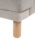 Miniatyrbilde 9 av 10: Lenestol Taupe Polyester Stoff Treben Retro Minimalistisk Stuemøbler