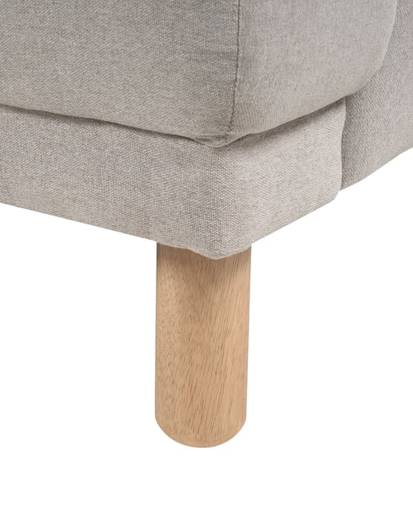 Lenestol Taupe Polyester Stoff Treben Retro Minimalistisk Stuemøbler