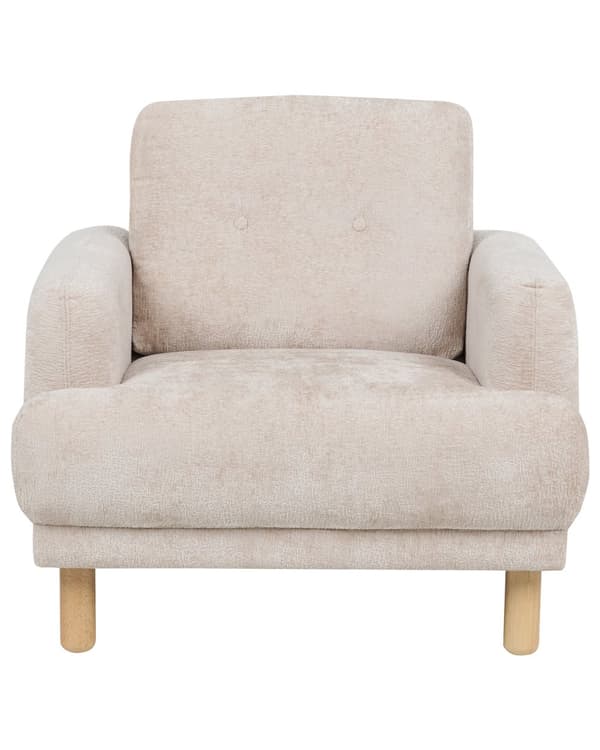 Lenestol Beige boucle Treben Retro Minimalistisk Stuemøbler