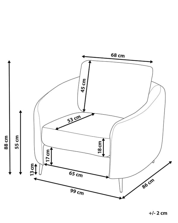 Lænestol Hvid Boucle Stuestol med Armlæn til Stuen Bred Hvilestol Polstret Design Møbel Stol