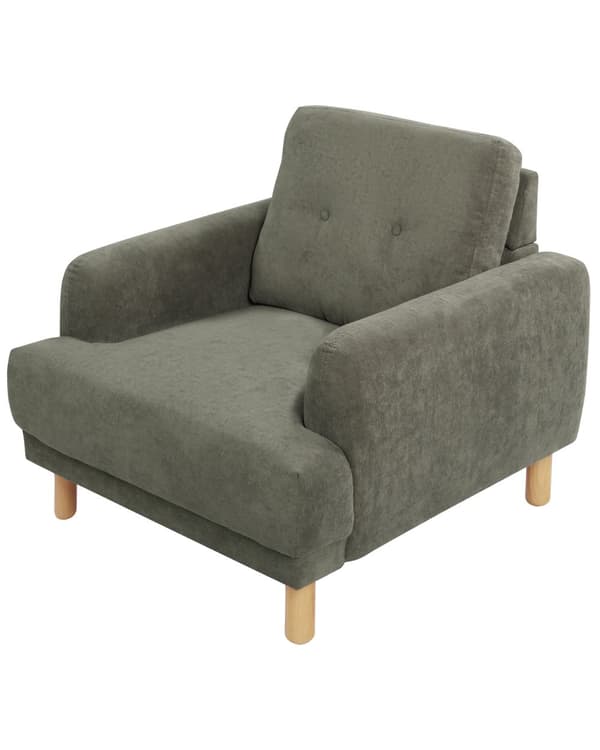 Fåtölj Mörkgrön Manchesterklädsel Träben Retro Minimalistiska Vardagsrumsmöbler