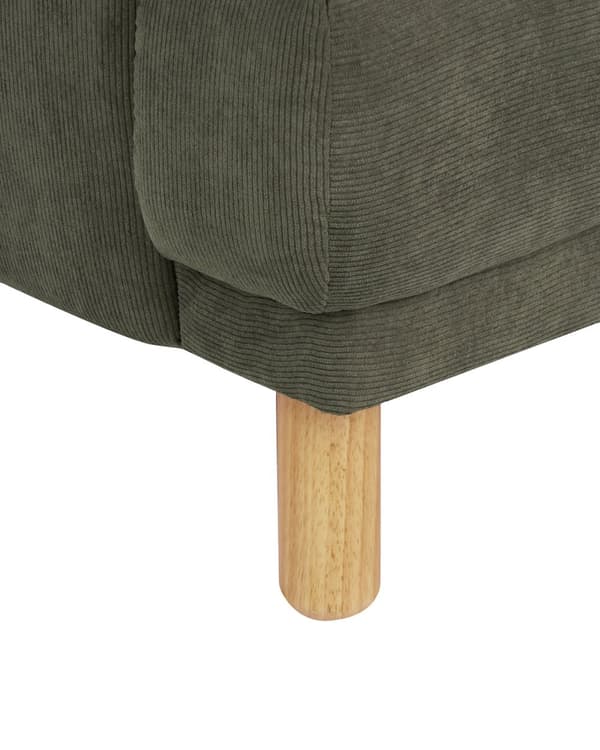 Fåtölj Mörkgrön Manchesterklädsel Träben Retro Minimalistiska Vardagsrumsmöbler