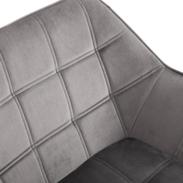 Rootz afslapningsstol - Skandi Design - Læsestol - Accentstol - Polstret stol - Quiltning - Grå - 64 cm x 62 cm x 72,5 cm