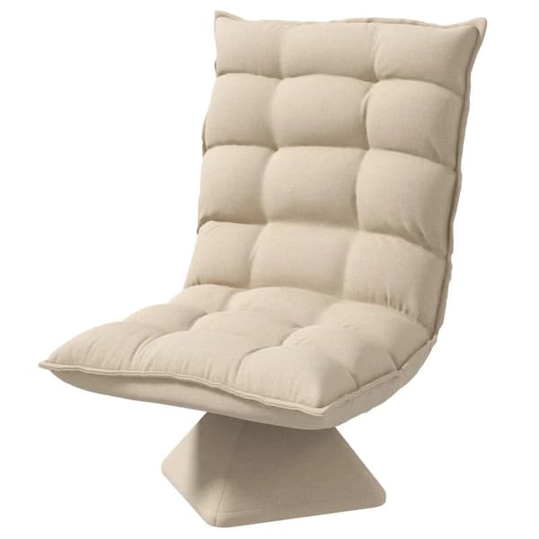 Rootz lepotuoli - Lukutuoli - Kääntyvä - Istuintyyny - Lattiasohva - Pellava look - Beige - 62 cm x 70 cm x 95 cm