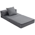 Pikkukuva 6 / 6: Rootz-makuutuoli - Rentoutumistuoli - Vierassänky - Irrotettava päällinen - polycotton - Tummanharmaa - 70cm x 70cm x 61cm