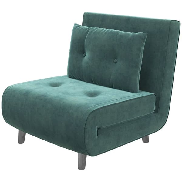 Rootz Sovestol - Hvilestol - Med lænefunktion - Knapsyning - Linnedlook - Grøn - 77 cm x 88 cm x 83 cm