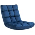 Pikkukuva 5 / 6: Rootz-nojatuoli - Vieraspatja - Lattiatuoli - Säädettävä selkänoja - Istuimet ja penkit - Velour Look - Sininen - 55 cm x 71 cm x 53,5 cm