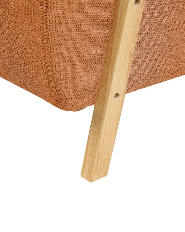 Lenestol Oransje Stoff Treben med Armlener Moderne Minimalistisk Stue