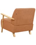 Miniatyrbillede 5 af 8: Lænestol Orange Polyester Stuestol med Armlæn til Stuen Bred Hvilestol Polstret Design Møbel Stol