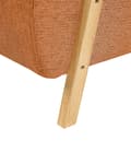 Miniatyrbillede 7 af 8: Lænestol Orange Polyester Stuestol med Armlæn til Stuen Bred Hvilestol Polstret Design Møbel Stol