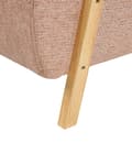 Miniatyrbillede 7 af 8: Lænestol Lyserød Polyester Stuestol med Armlæn til Stuen Bred Hvilestol Polstret Design Møbel Stol