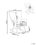 Miniatyrbilde 3 av 9: Gyngestol Sand Beige Bouclé Tre Moderne design Soverom Stue Lenestol Innredning