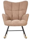Miniatyrbilde 5 av 9: Gyngestol Sand Beige Bouclé Tre Moderne design Soverom Stue Lenestol Innredning