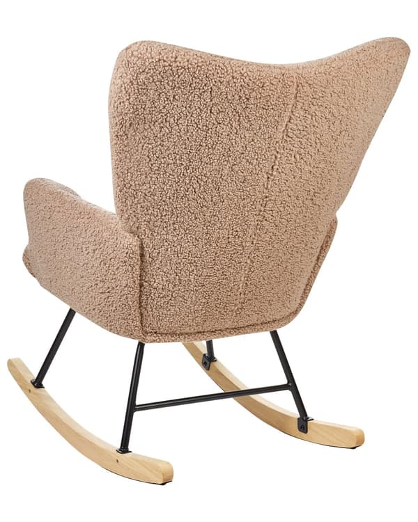 Gyngestol Sand Beige Bouclé Tre Moderne design Soverom Stue Lenestol Innredning