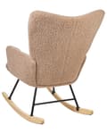 Miniatyrbilde 6 av 9: Gyngestol Sand Beige Bouclé Tre Moderne design Soverom Stue Lenestol Innredning