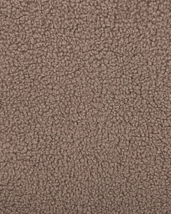 Lenestol med fotskammel Brun Bouclé Ben i lyst tre Armlener Ensfarget Dekorative knapper Moderne design Stue Soverom Hvilestol