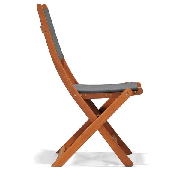 Chillvert Fsc Eucalyptus Och Tyg Klappstol Napoles 50.65x49.6x93.2 Cm Grå