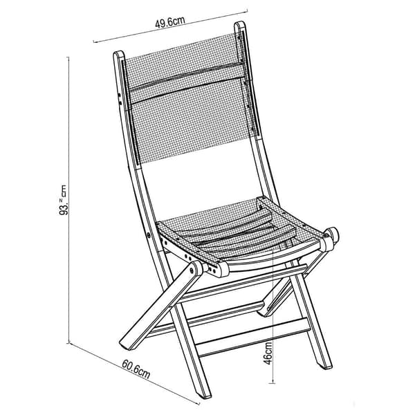 Chillvert Fsc Eucalyptus Och Tyg Klappstol Napoles 50.65x49.6x93.2 Cm Grå