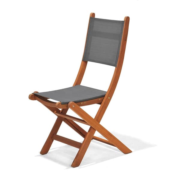 Chillvert Fsc Eucalyptus Och Tyg Klappstol Napoles 50.65x49.6x93.2 Cm Grå