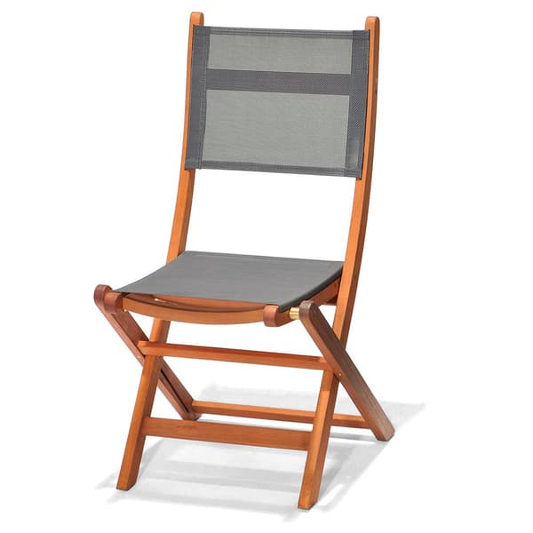 Chillvert Fsc Eucalyptus Och Tyg Klappstol Napoles 50.65x49.6x93.2 Cm Grå