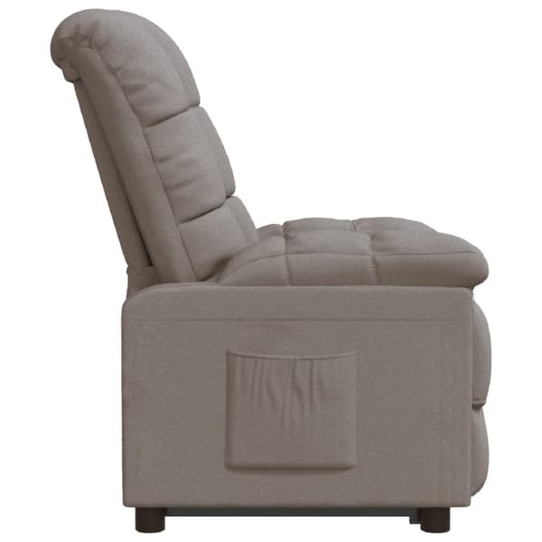 Reclinerfåtölj taupe tyg