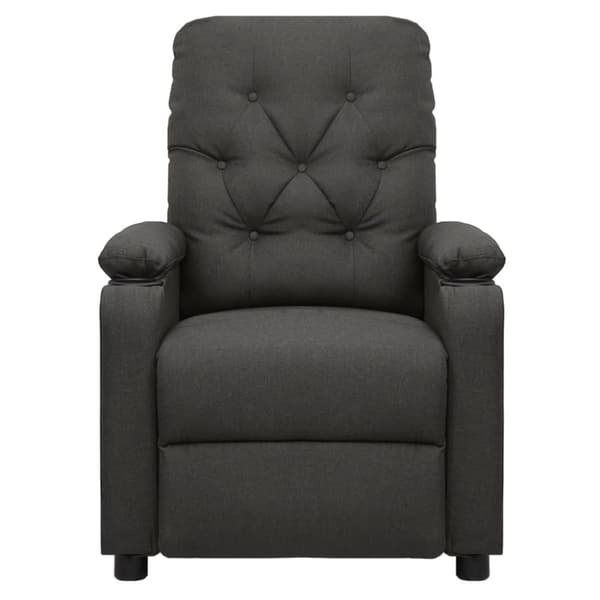 Reclinerfåtölj mörkgrå tyg