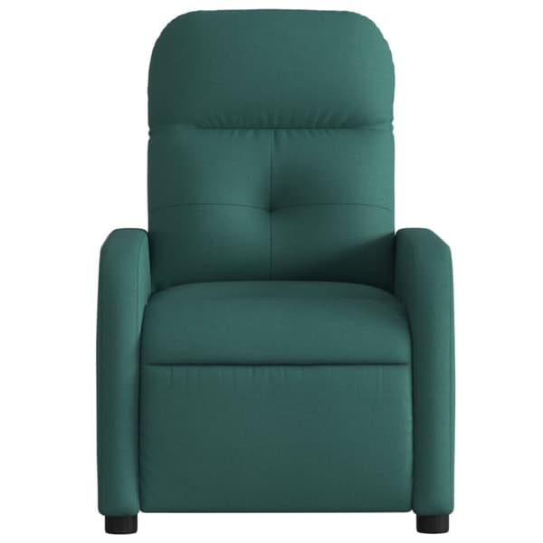 Reclinerfåtölj mörkgrön tyg