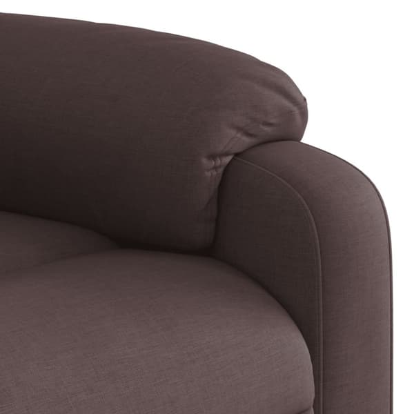 Massagefåtölj mörkbrun tyg