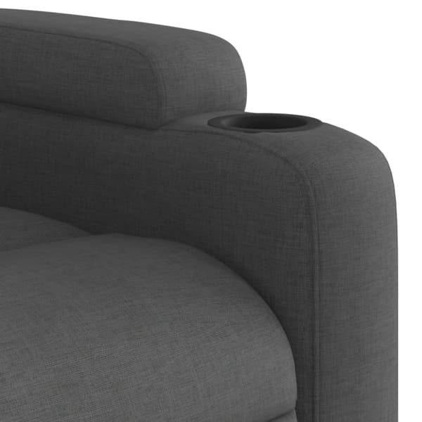 Elektrisk reclinerfåtölj svart tyg