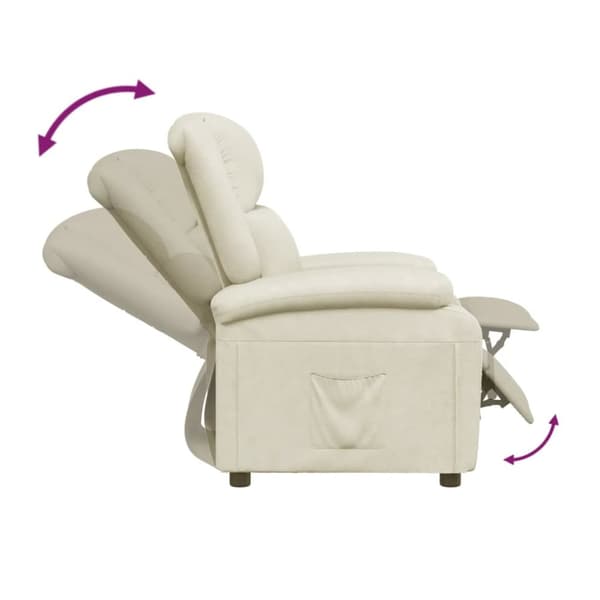 Reclinerfåtölj vit konstläder