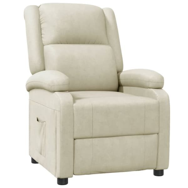 Reclinerfåtölj vit konstläder