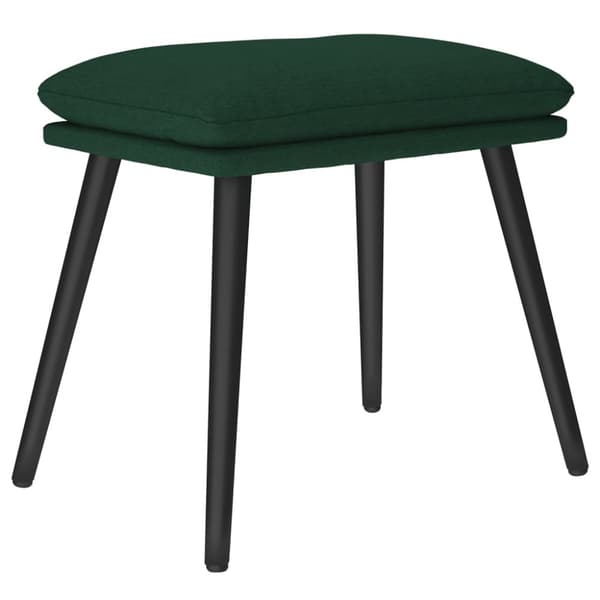 Vilstol med fotpall mörkgrön tyg