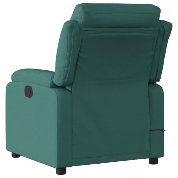 Massagefåtölj mörkgrön tyg