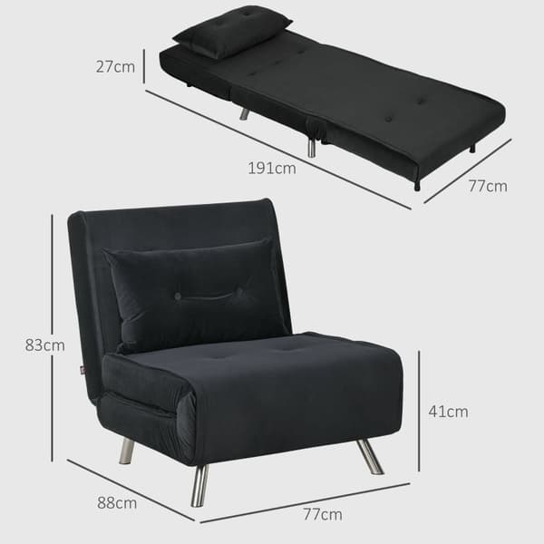 Rootz vilstol - Fåtölj - Enkelsäng - Ultimate Comfort - Justerbart ryggstöd - Sammetstyg - 77cm x 88cm x 83cm