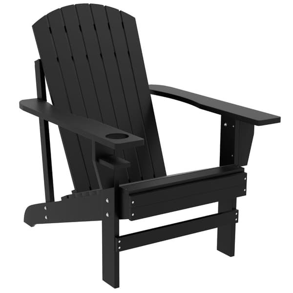 Rootz Adirondack Havestol - Udendørs siddepladser - Terrassemøbler - Ergonomisk design - Vejrbestandigt grantræ - Indbygget kopholder - 72,5W x 97D x
