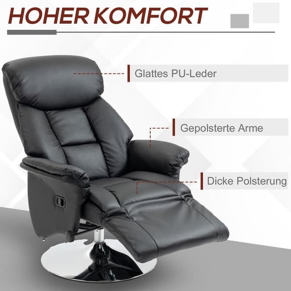 Rootz Relaxation Chair - Hvilestol - Lænestol - Ultimativ komfort - Kunstlæder - 78cm x 80cm x 109cm