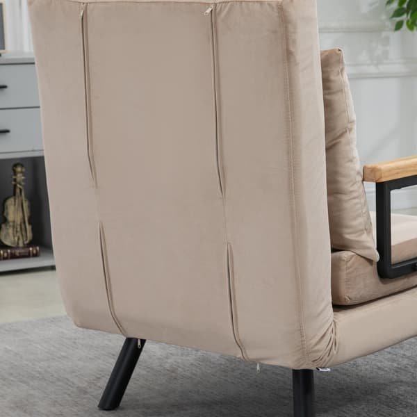 Rootz afslapningsstol - Velvet-lænestol - Justerbart ryglæn - Ekstra pude - 5-niveaus recline - Stålramme - 63W x 73D x 81H cm