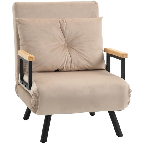 Rootz afslapningsstol - Velvet-lænestol - Justerbart ryglæn - Ekstra pude - 5-niveaus recline - Stålramme - 63W x 73D x 81H cm