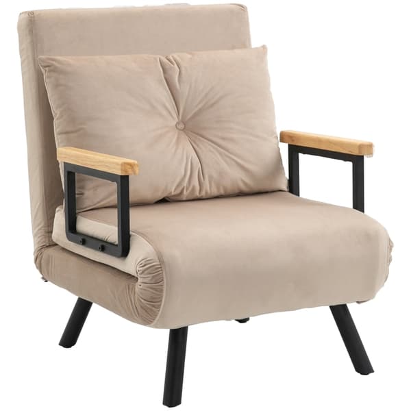Rootz afslapningsstol - Velvet-lænestol - Justerbart ryglæn - Ekstra pude - 5-niveaus recline - Stålramme - 63W x 73D x 81H cm