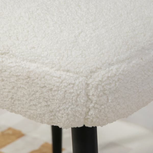 Rootz Cashmere Look -jalkaratas - Kermanvalkoinen - Accent-tuoli - Lisäistuin - Eleganssia ja mukavuutta - 42cm x 42cm x 47cm