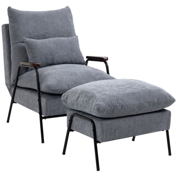 Rootz Fåtölj med ottoman - Liggstol - Fåtölj - Ultimate Comfort - Justerbar lutning - Slitstark konstruktion - 68W x 91,5D x 88H cm (stol), 68W x 48D