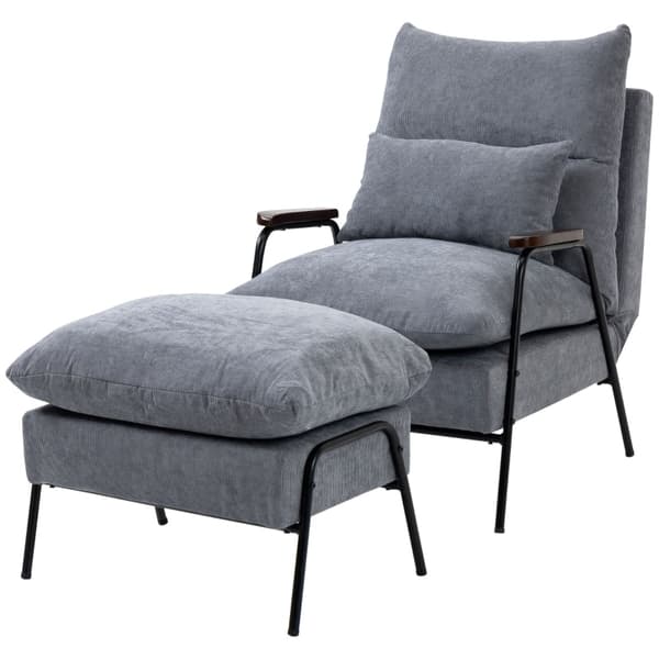 Rootz Fåtölj med ottoman - Liggstol - Fåtölj - Ultimate Comfort - Justerbar lutning - Slitstark konstruktion - 68W x 91,5D x 88H cm (stol), 68W x 48D