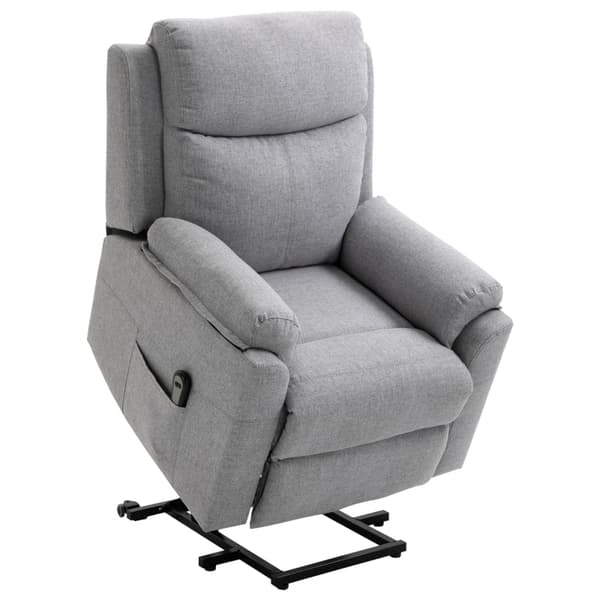 Rootz TV-stol Stå-Up Senior Chair - Liggstol - Lyftstol - Ultimat komfort - Enkel rörlighet - Robust och hållbar - 83W x 89D x 102H cm (upprätt) - Lin